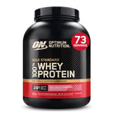 Optimum Nutrition front packaging showing 5 lb tub and branding for clear identification and trust