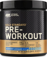 Optimum Nutrition front packaging showing Blueberry Lemonade flavor benefit energy
