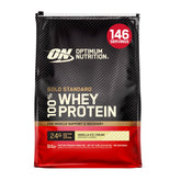 Optimum Nutrition front pack showing vanilla ice cream flavor and benefits
