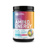 Optimum Nutrition front label showing Rainbow Sherbet flavor and benefits