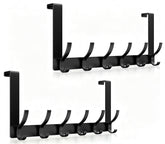 Optish front view of 12-hook black rack showing full hanging capacity and tidy storage