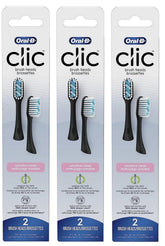Oral-B front packaging showing two black Sensitive Clean brush heads and pack details