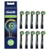 Oral-B CrossAction front packaging showing ten black heads and brand benefit