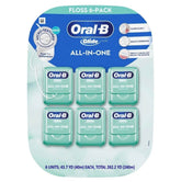 Oral-B Glide front packaging showing 6-count mint floss and clear labeling for convenient use