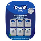 Oral-B Glide front packaging showing six value spools and brand benefit