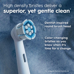 Oral-B close-up of high-density bristles highlighting gentle clean benefit