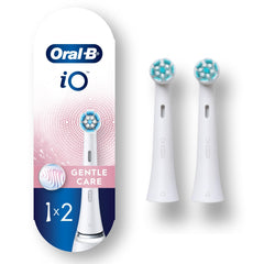 Oral-B front packaging showing two gentle care brush heads and product name benefit