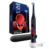 Oral-B iO Kids Spiderman front view showing fun design and easy grip