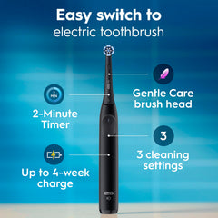 Close-up of Oral-B round brush head bristles showing precise cleaning action for plaque removal