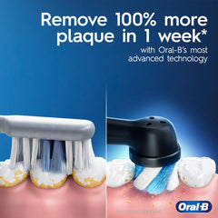 Oral-B iO3 close-up of round brush head demonstrating targeted cleaning