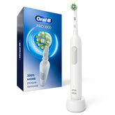 Oral-B Pro 1000 front view showing clean white handle for effective plaque removal