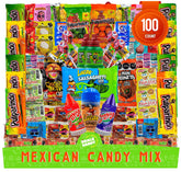 Órale Candy front packaging showing colorful 100-count assortment and branding benefits