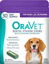 OraVet front packaging showing 30-count bag and product benefits