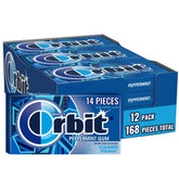 Orbit front pack showing peppermint gum and pocketable convenience