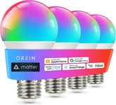 OREiN front packaging showing four A19 bulbs and product benefits