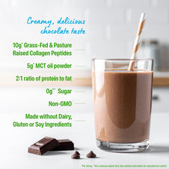 Orgain powder dissolving in coffee, showing quick mixing and creamy result