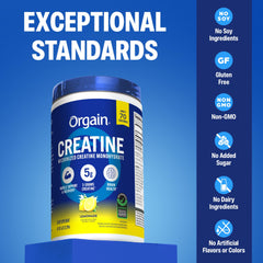 Orgain lemonade creatine mixed in glass demonstrating easy mixing