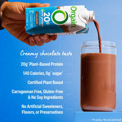 Orgain shake in hand on the go demonstrating portable nutrition convenience