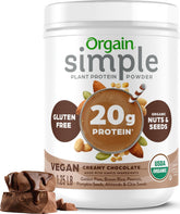 Orgain front label showing product name and organic certification for clear identification and trust