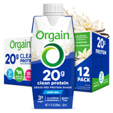 Orgain vanilla front packaging showing clean-label benefits