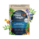 Organic Plant Magic front packaging showing product benefits and concentrate yield