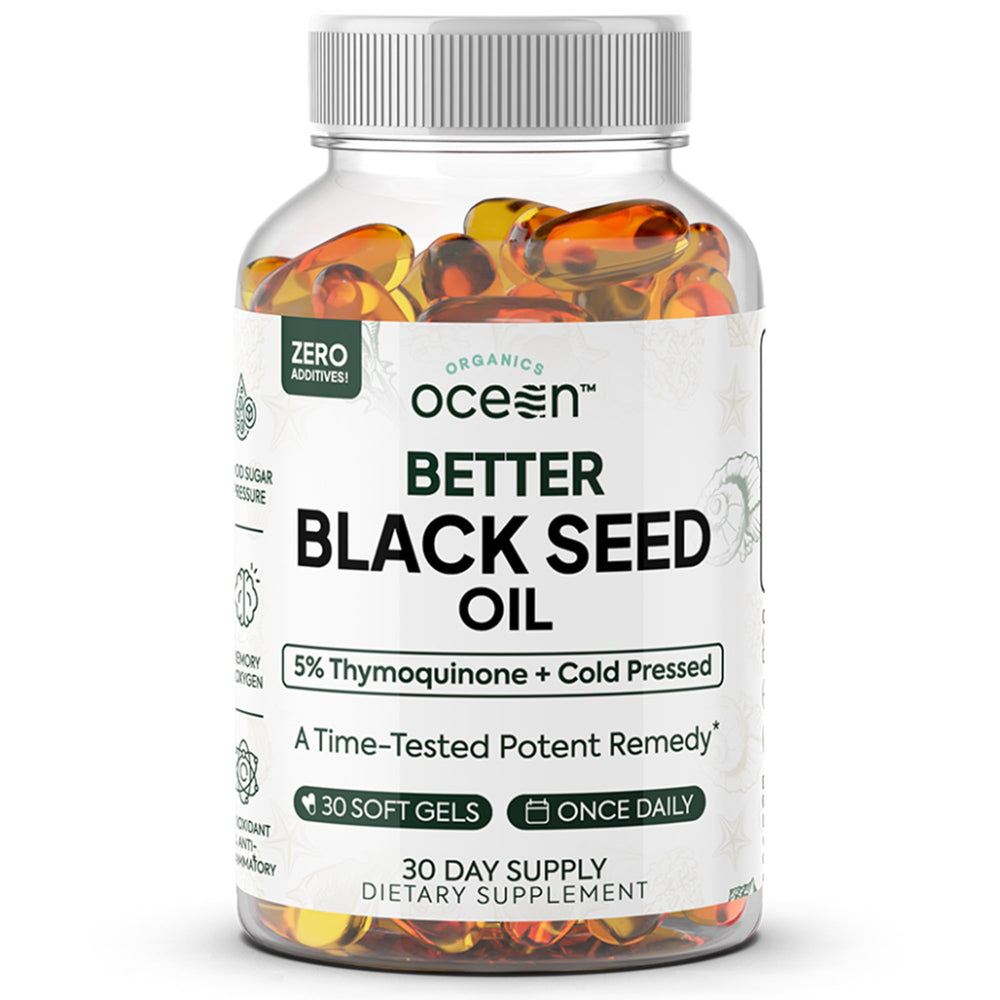 Organics Ocean bottle front showing label and premium presentation benefit clarity
