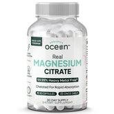 Organics Ocean front bottle showing clean magnesium branding and purity