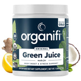 Organifi front packaging showing product and clean design for easy morning use