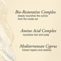 Oribe Gold Lust shampoo with argan and maracuja oils showing nourishing actives