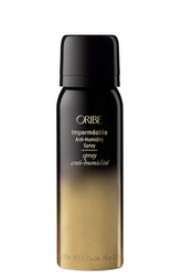 ORIBE Impermeable front packaging showing bottle for frizz protection