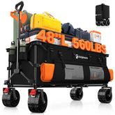 Originsure front view of unfolded wagon showing large capacity benefit