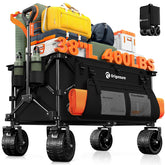 Originsure front view unfolded showing large cargo capacity and sturdy frame