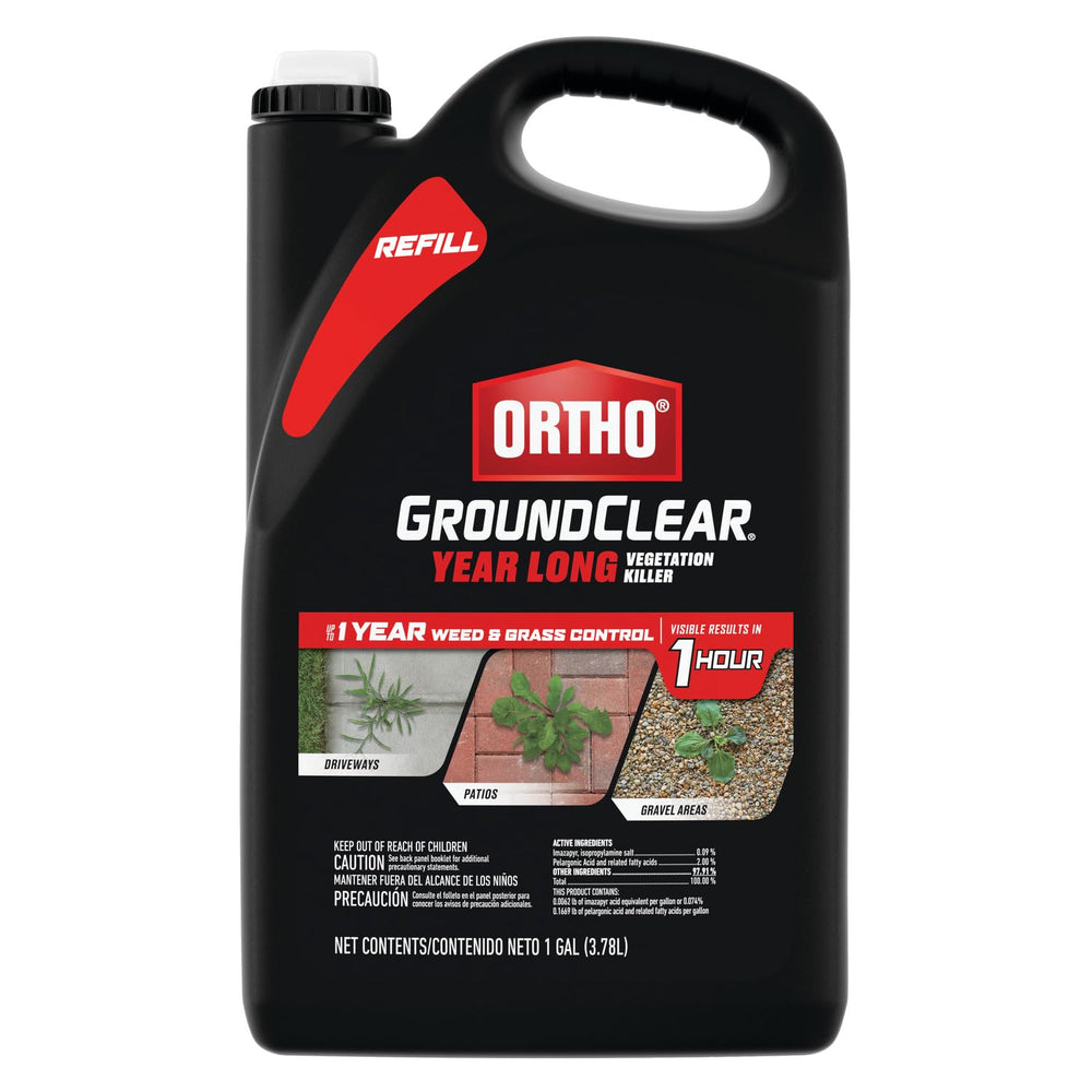 Ortho GroundClear front label showing product and benefits