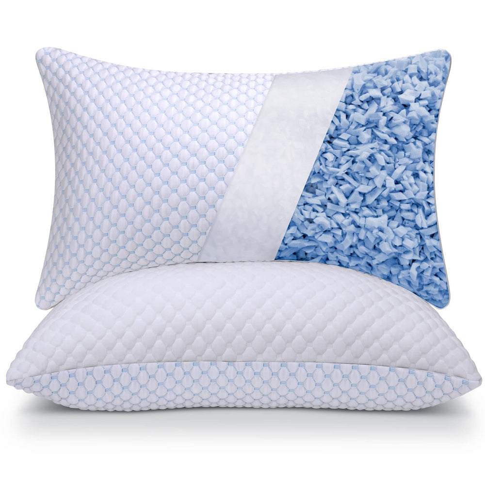OSBED front view of queen-size pillow pair showing neat bedding and support