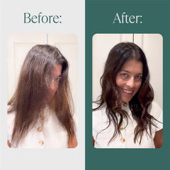 Osensia brush in use creating lift at roots during a blowout for short hair volume