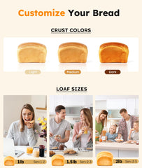OSIPOTO non-stick pan removed for easy cleaning and simple loaf removal
