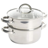Oster Sangerfield front view showing compact pot and fitted steamer basket benefit efficiency