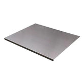 OTAVILEM cutting board front view showing full stainless steel surface and lip benefit hygienic durability