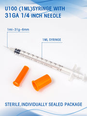 otwooi close-up of clear barrel markings for accurate 0.5ml and 1ml dosing