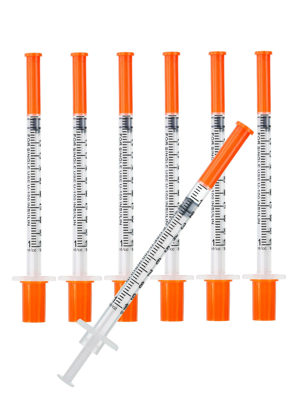 otwooi front packaging showing 100-pack and sealed syringes, convenient storage