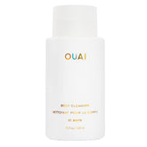 OUAI body cleanser front packaging showing bottle and label, highlights easy-pump use