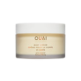 OUAI Body Crème St. Barts front jar showing compact travel-friendly design and hydration