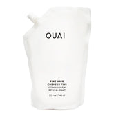 OUAI refill tub front view showing product branding and size for value