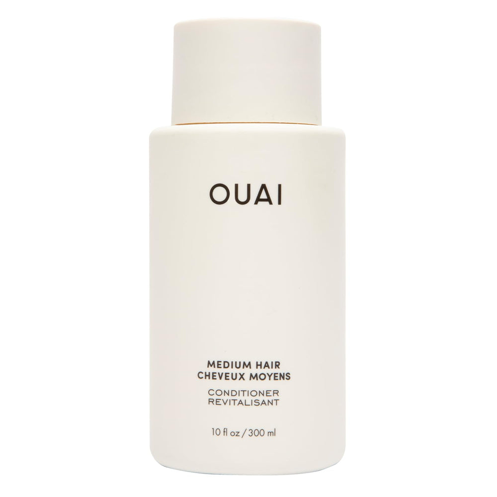 OUAI medium conditioner front bottle showing clean design and brand benefit