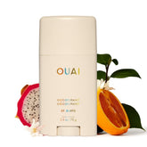 OUAI front packaging of St. Barts deodorant showing brand and travel size benefit