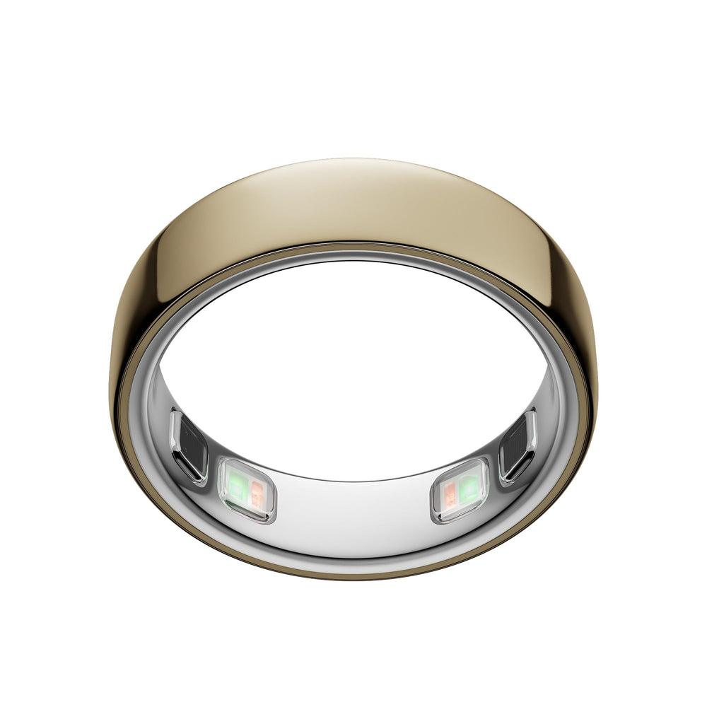 OURA ring 5 gold front view showing sleek profile and everyday style benefit