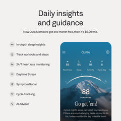 OURA ring worn on a finger demonstrating discreet all-day wearability