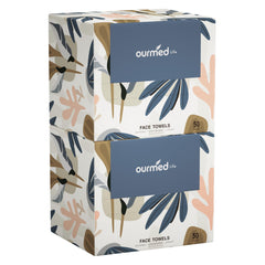 ourmed life front packaging showing 100-count XL disposable towels for convenience