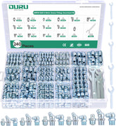 OURU front packaging showing complete 240-piece grease fitting kit benefits