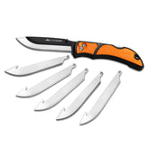 OUTDOOR EDGE front view of RazorLite knife showing compact design and visibility